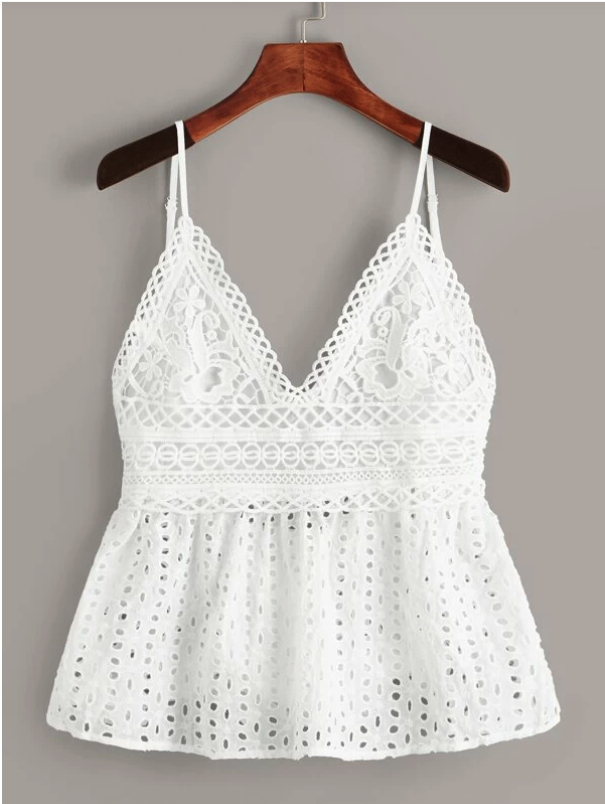 white lace top for summer