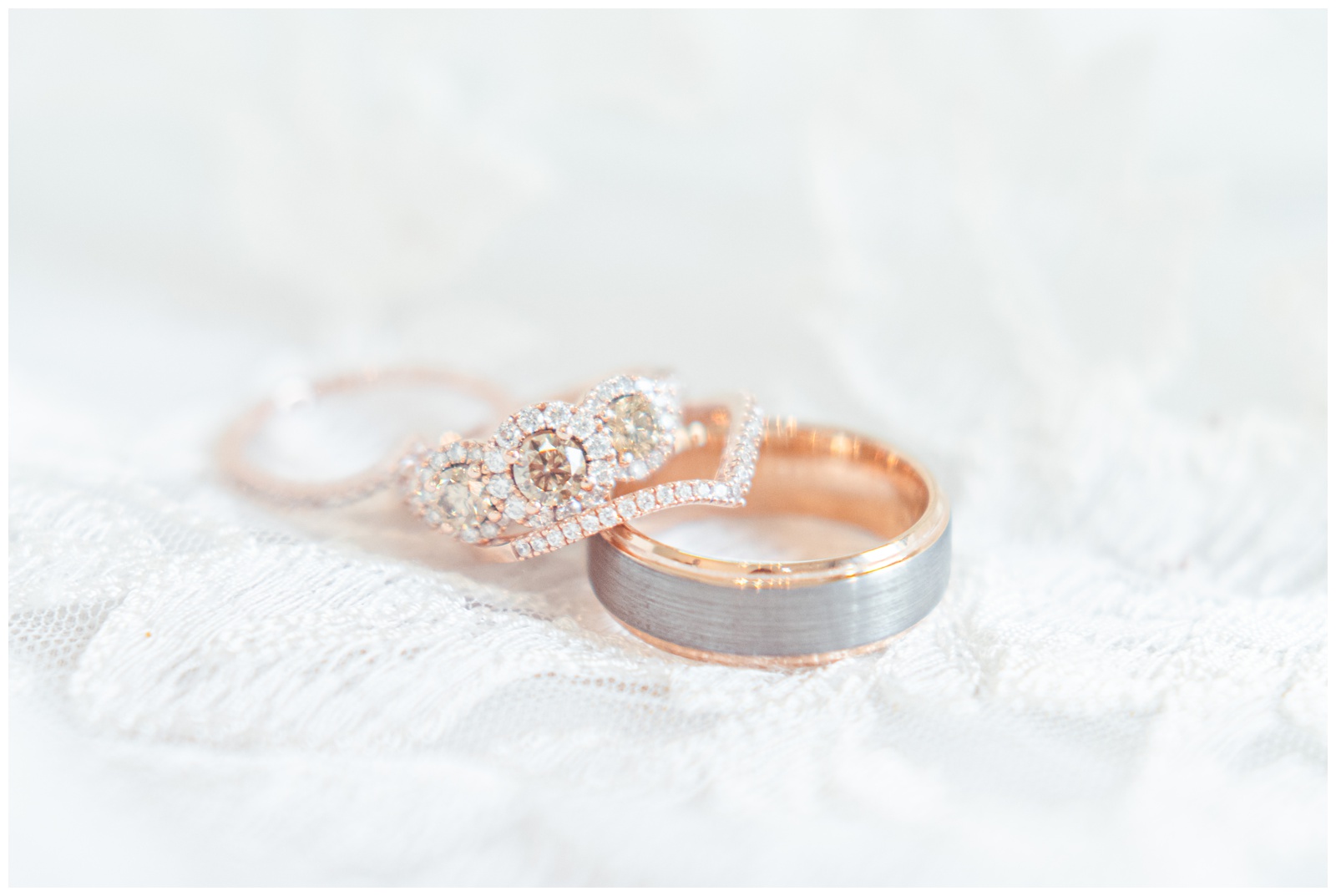 rose gold wedding bands rose gold engagement ring
